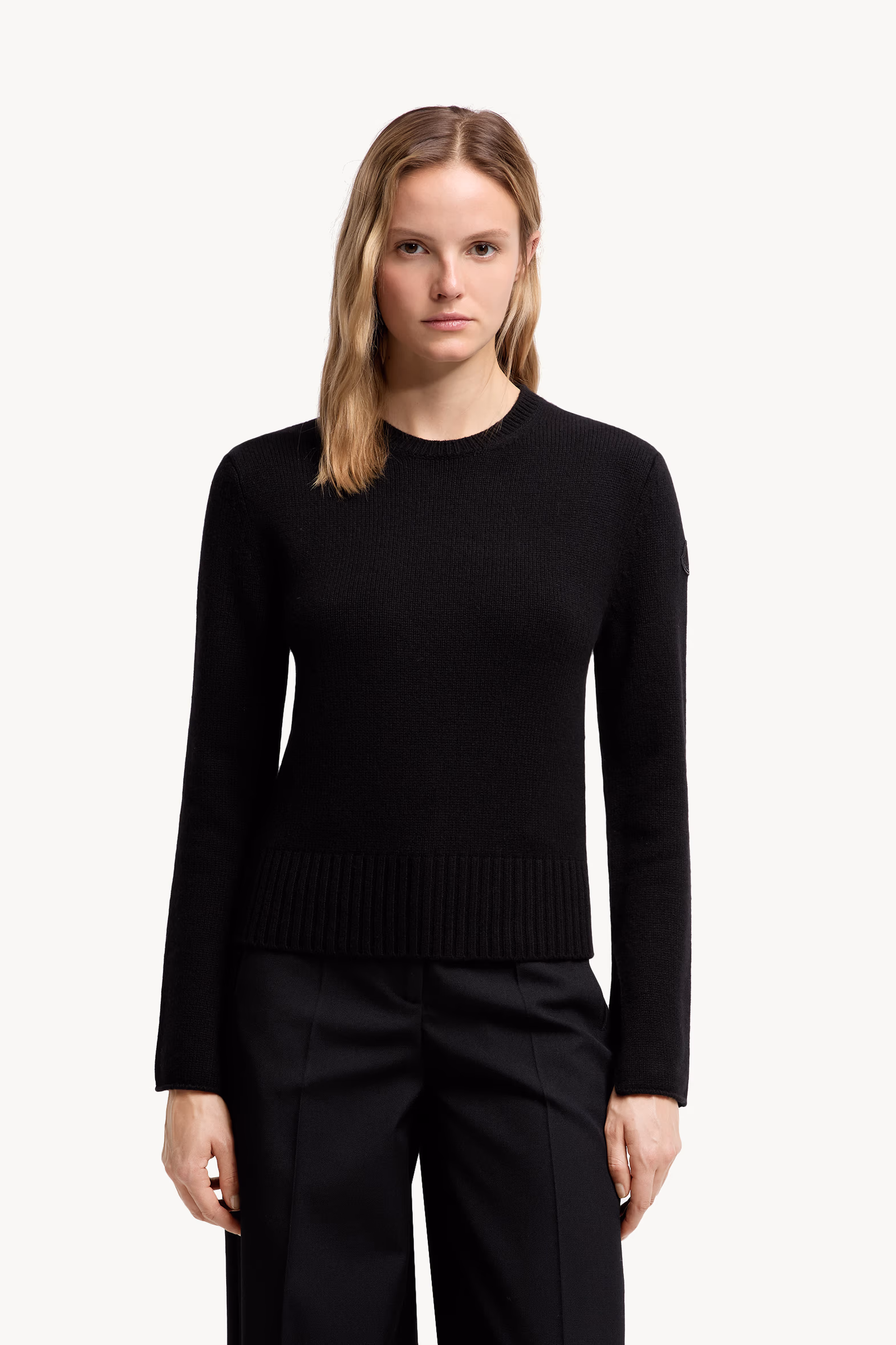 Pull en laine et cachemire Femmes Noir Moncler 3